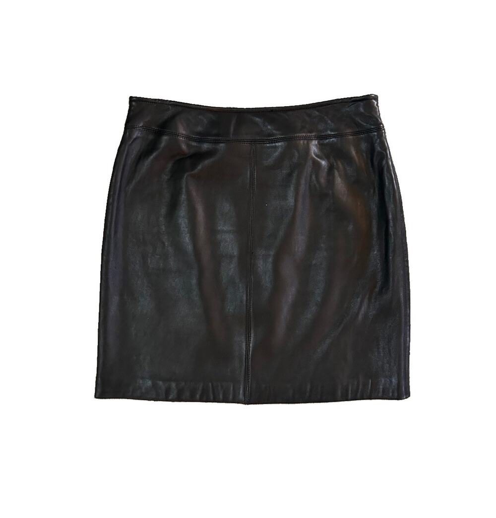 Vintage 90s Petite Sophisticate Genuine Leather Mini Skirt Women’s Size 6